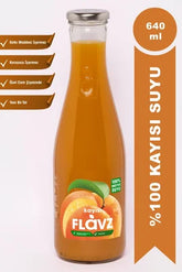 Flavz %100 Doğal Kayısı Meyve Suyu - 640ml Cam Şişe